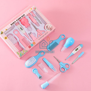 10 piece set of mother and baby supplies, baby care gift box, baby ear digging spoon, children's nail clippers