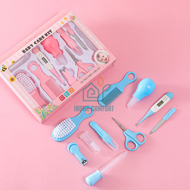 10 piece set of mother and baby supplies, baby care gift box, baby ear digging spoon, children's nail clippers