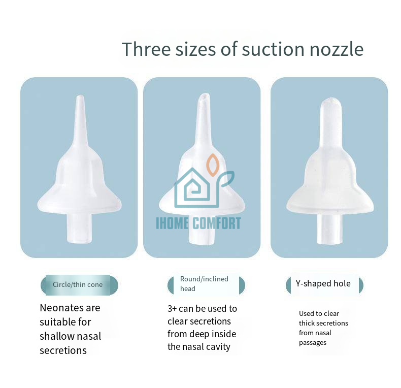 Infant electric nasal mucus suction and ear wax suction dual-purpose nasal mucus cleaning device for newborns