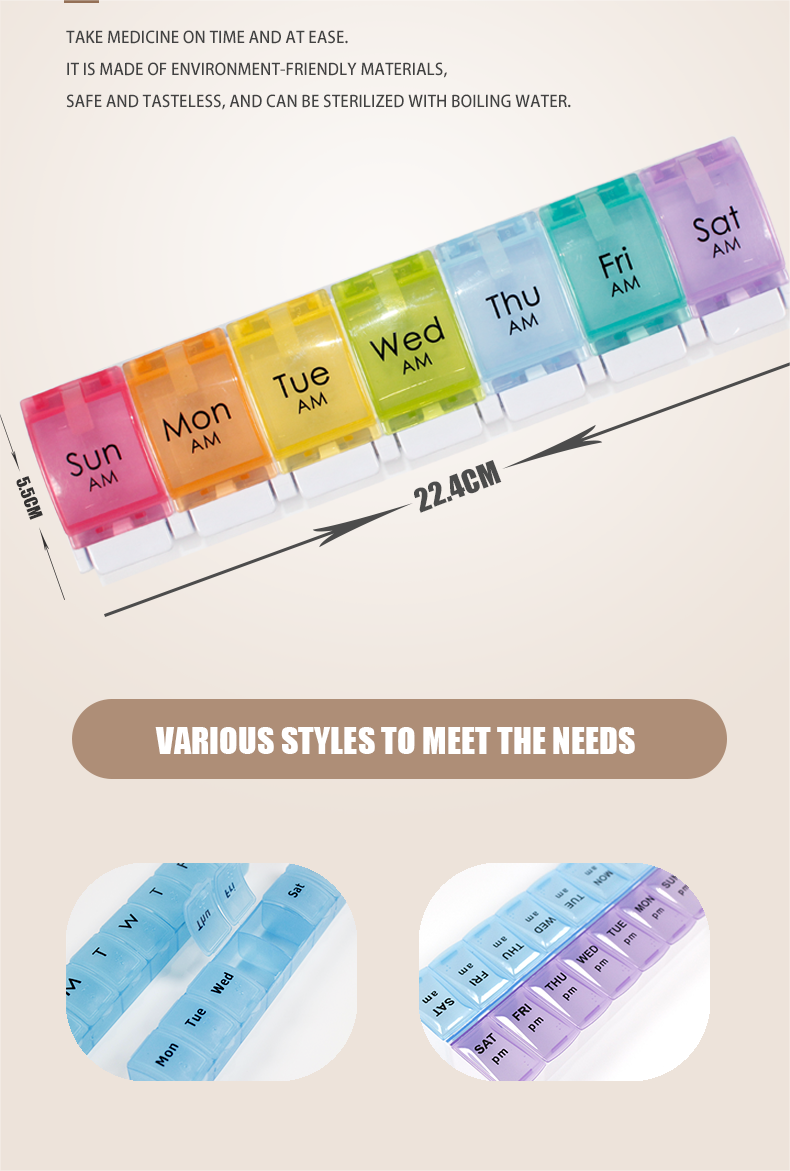 Seven day rainbow colored grid: Seven rainbow colored grids meet the needs of a week.