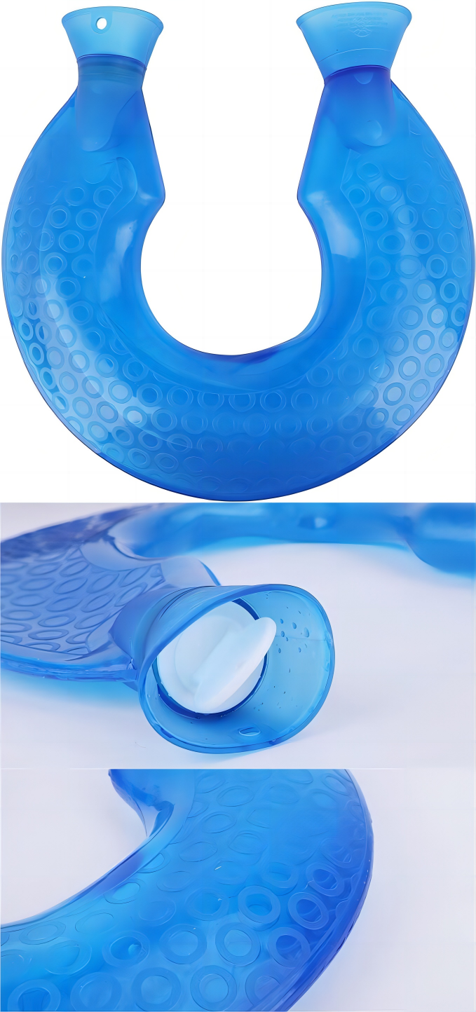 PVC Hot Cold Water Bottle Bag U Shaped Heating Pads Pain Relievers Winter Neck Hand Warmer Bag Hot Water Relaxing Heat Cold Therapy Hot Cold Therapies Heating Bag Hot Bags