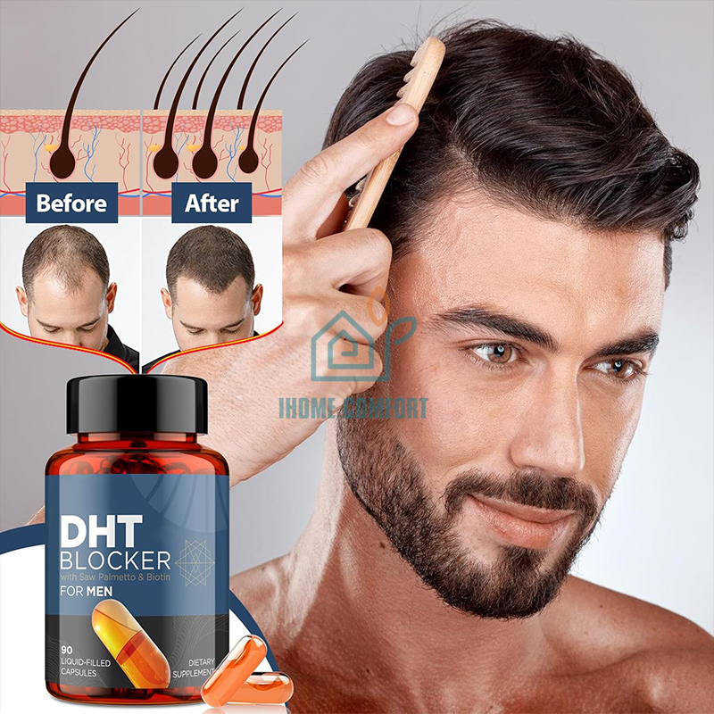 OEM Private Label Hair Loss DHT Blocker Capsules Biotin Saw Palmetto Hair Growth Supplement Capsule ﻿