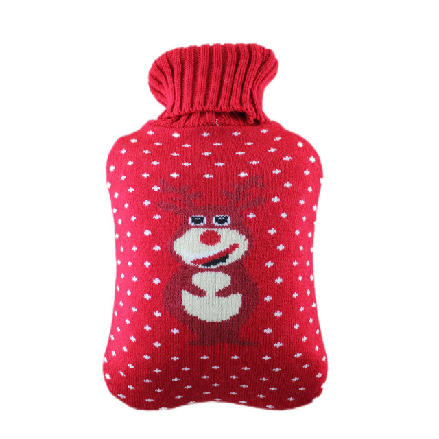UK BS ISO CE Wholesale Winter Warm Premium Rubber PVC Hot Water Bottle Bag with Fluffy Plush Pink Cover 1L for Festival Promotion Gift 