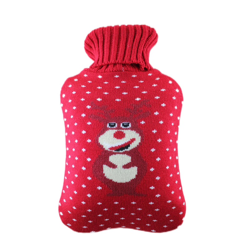 Customized Portable Warmth Knitted Water Bottle Jacquard Protective Cover Insulation Water Bag Woolen Warmth Water Treasure