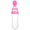 Baby Food Spoon, Bottle-shaped Silicone Spoon For Rice Paste, Infant Silicone Squeeze Feeding Bottle