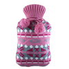 Amazon Hot Sale Factory Price UK BS CE ISO Natural Rubber Hot Water Bottle with Knitted Cover for Baby Women Men Winetr Warming 