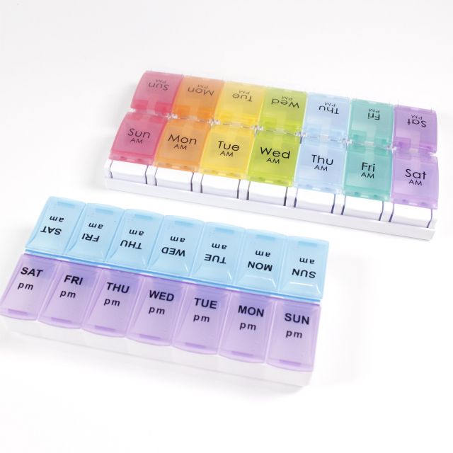 Unique 14 Grid Quick-Refill Pill Medication Organizer - Buy pill box ...