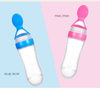 Baby Food Spoon, Bottle-shaped Silicone Spoon For Rice Paste, Infant Silicone Squeeze Feeding Bottle