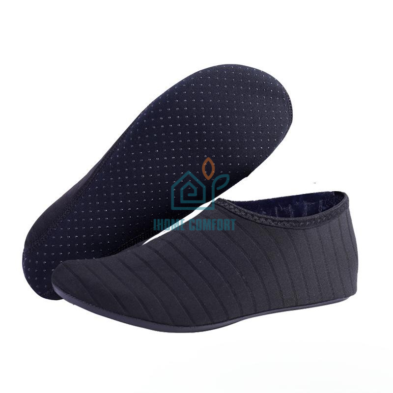 Women's Water Socks or Shoes with Elastic, Quick Dry, Breathable Fabric and Non-Slip Rubber Sole