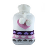 Amazon Hot Sale Factory Price UK BS CE ISO Natural Rubber Hot Water Bottle with Knitted Cover for Baby Women Men Winetr Warming 
