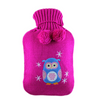 UK BS ISO CE Wholesale Winter Warm Premium Rubber PVC Hot Water Bottle Bag with Fluffy Plush Pink Cover 1L for Festival Promotion Gift 