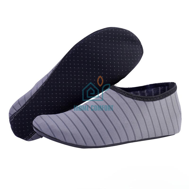 Women's Water Socks or Shoes with Elastic, Quick Dry, Breathable Fabric and Non-Slip Rubber Sole