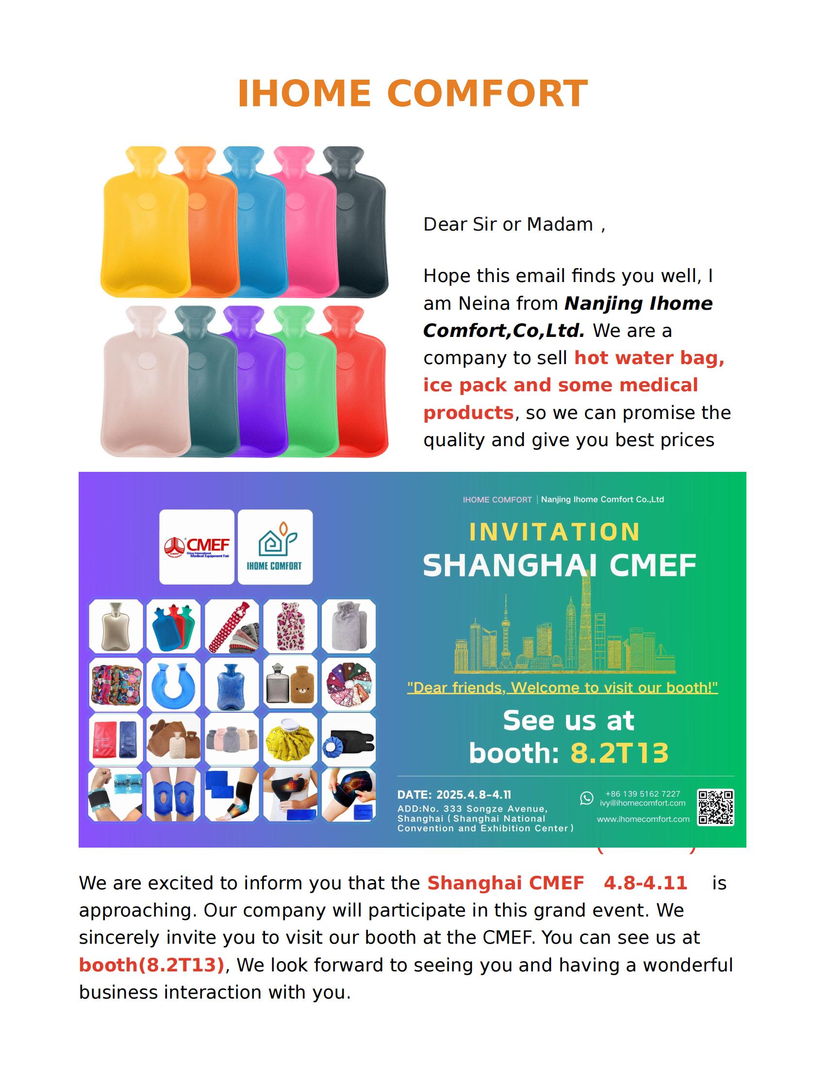 Nanjing lhome Comfort co.,Ltd INVITATION SHANGHAICMEF