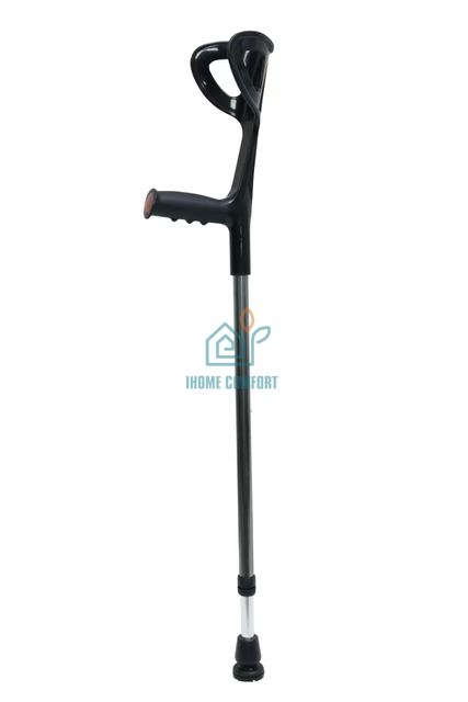 Folding Aluminum Alloy Walking Aid with Double Crutches, Convenient Arm Style Crutches, Crutches, Elbow Crutches