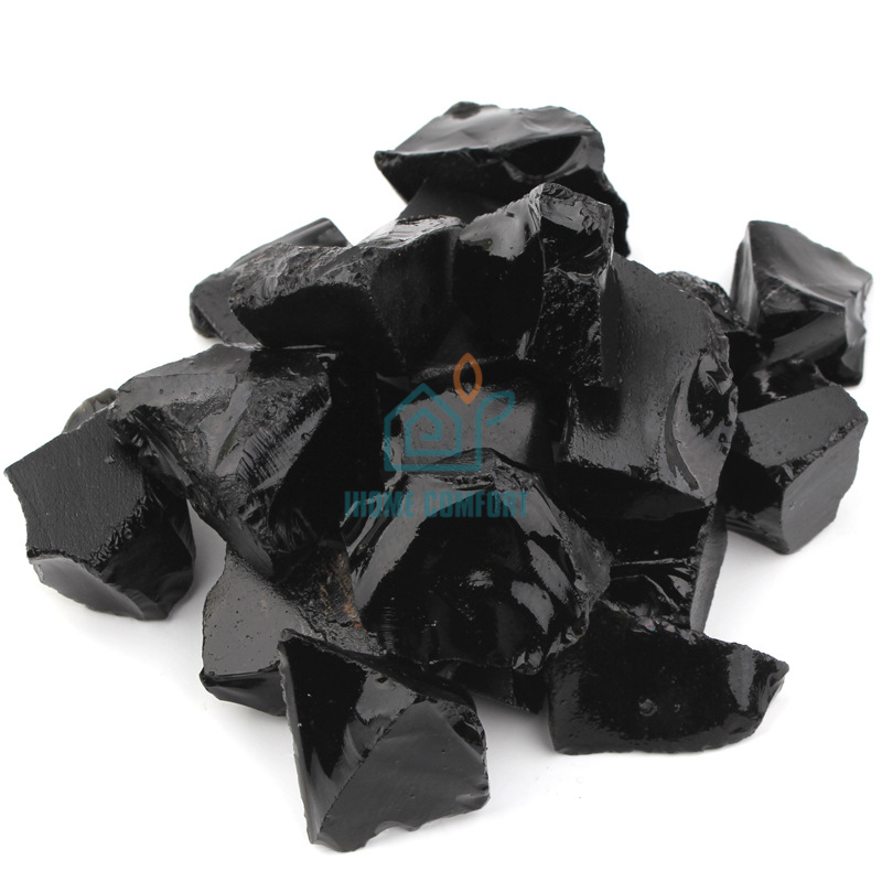Wholesale Natural Colored Glow Blue Slag Glass Stone, Broken Glass Stone, Crystal Stone, for Landscaping